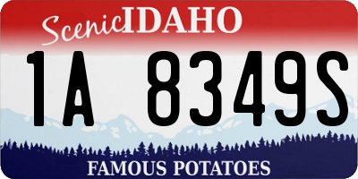 ID license plate 1A8349S
