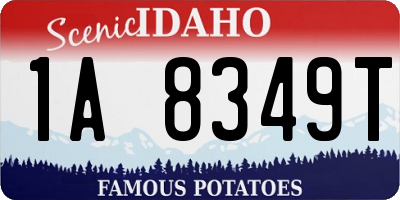 ID license plate 1A8349T