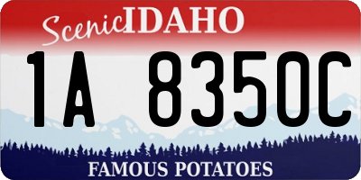 ID license plate 1A8350C