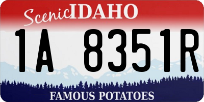 ID license plate 1A8351R