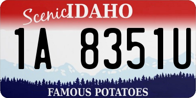 ID license plate 1A8351U