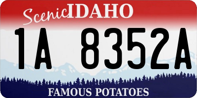 ID license plate 1A8352A