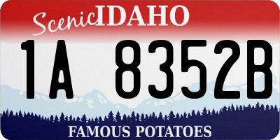 ID license plate 1A8352B