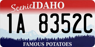 ID license plate 1A8352C