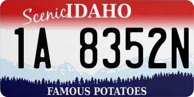 ID license plate 1A8352N