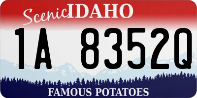 ID license plate 1A8352Q