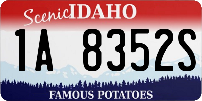 ID license plate 1A8352S