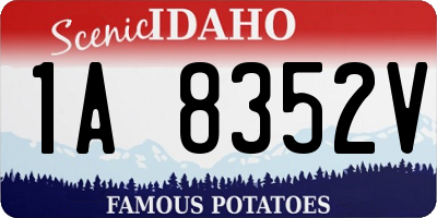 ID license plate 1A8352V