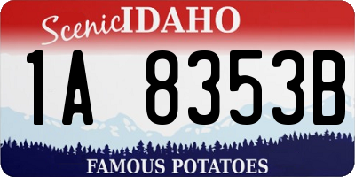 ID license plate 1A8353B