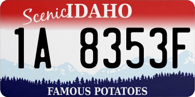 ID license plate 1A8353F
