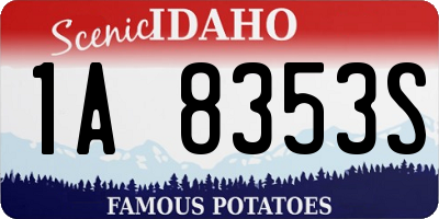 ID license plate 1A8353S