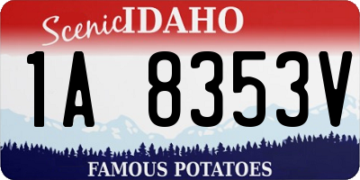ID license plate 1A8353V