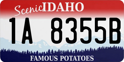ID license plate 1A8355B