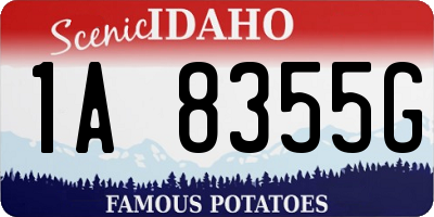 ID license plate 1A8355G