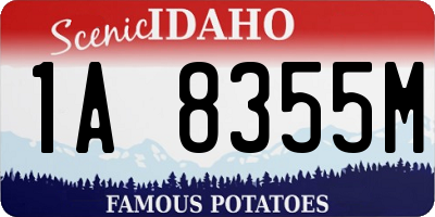 ID license plate 1A8355M