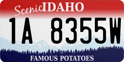 ID license plate 1A8355W