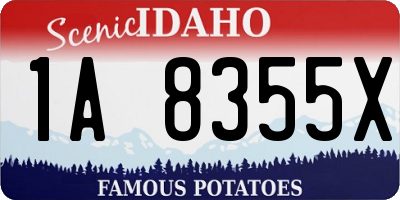ID license plate 1A8355X