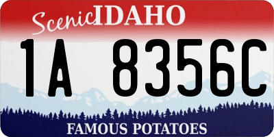 ID license plate 1A8356C