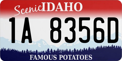 ID license plate 1A8356D