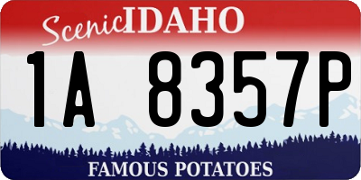 ID license plate 1A8357P