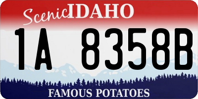 ID license plate 1A8358B