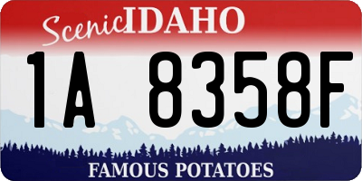 ID license plate 1A8358F
