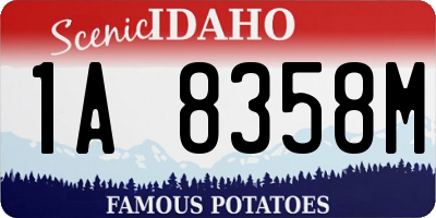 ID license plate 1A8358M