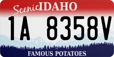 ID license plate 1A8358V