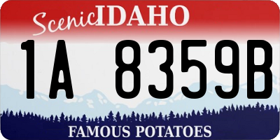 ID license plate 1A8359B