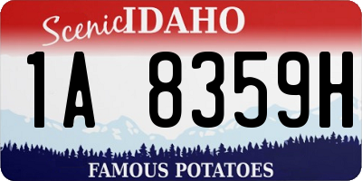 ID license plate 1A8359H