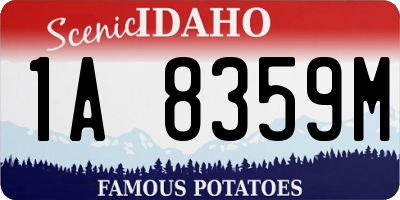 ID license plate 1A8359M