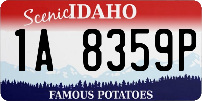 ID license plate 1A8359P