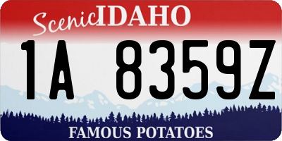 ID license plate 1A8359Z