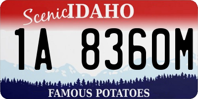ID license plate 1A8360M