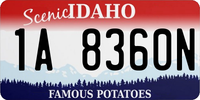 ID license plate 1A8360N