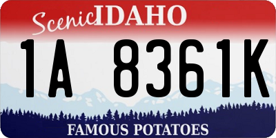ID license plate 1A8361K