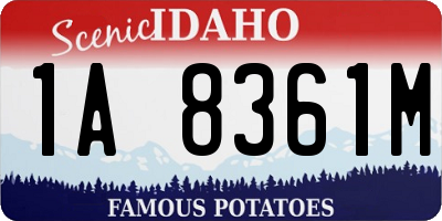 ID license plate 1A8361M