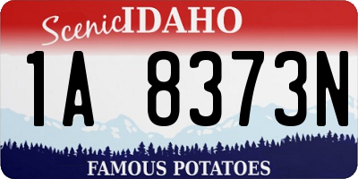 ID license plate 1A8373N