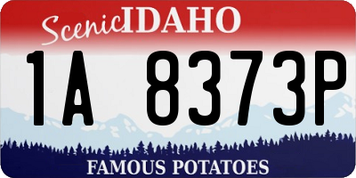 ID license plate 1A8373P