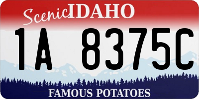 ID license plate 1A8375C
