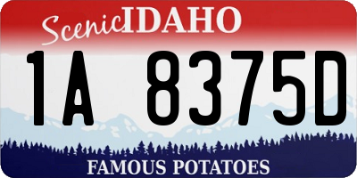 ID license plate 1A8375D
