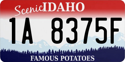 ID license plate 1A8375F