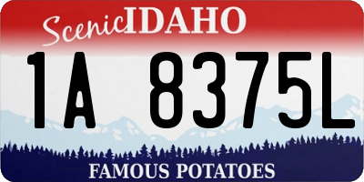 ID license plate 1A8375L