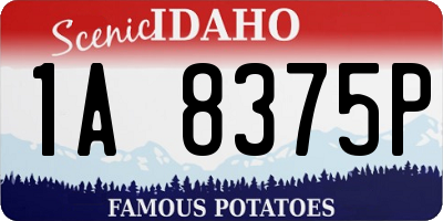 ID license plate 1A8375P
