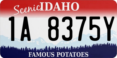ID license plate 1A8375Y