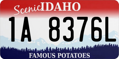 ID license plate 1A8376L