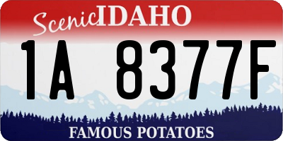 ID license plate 1A8377F