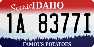 ID license plate 1A8377I