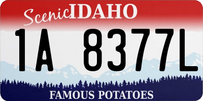 ID license plate 1A8377L