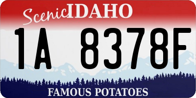 ID license plate 1A8378F